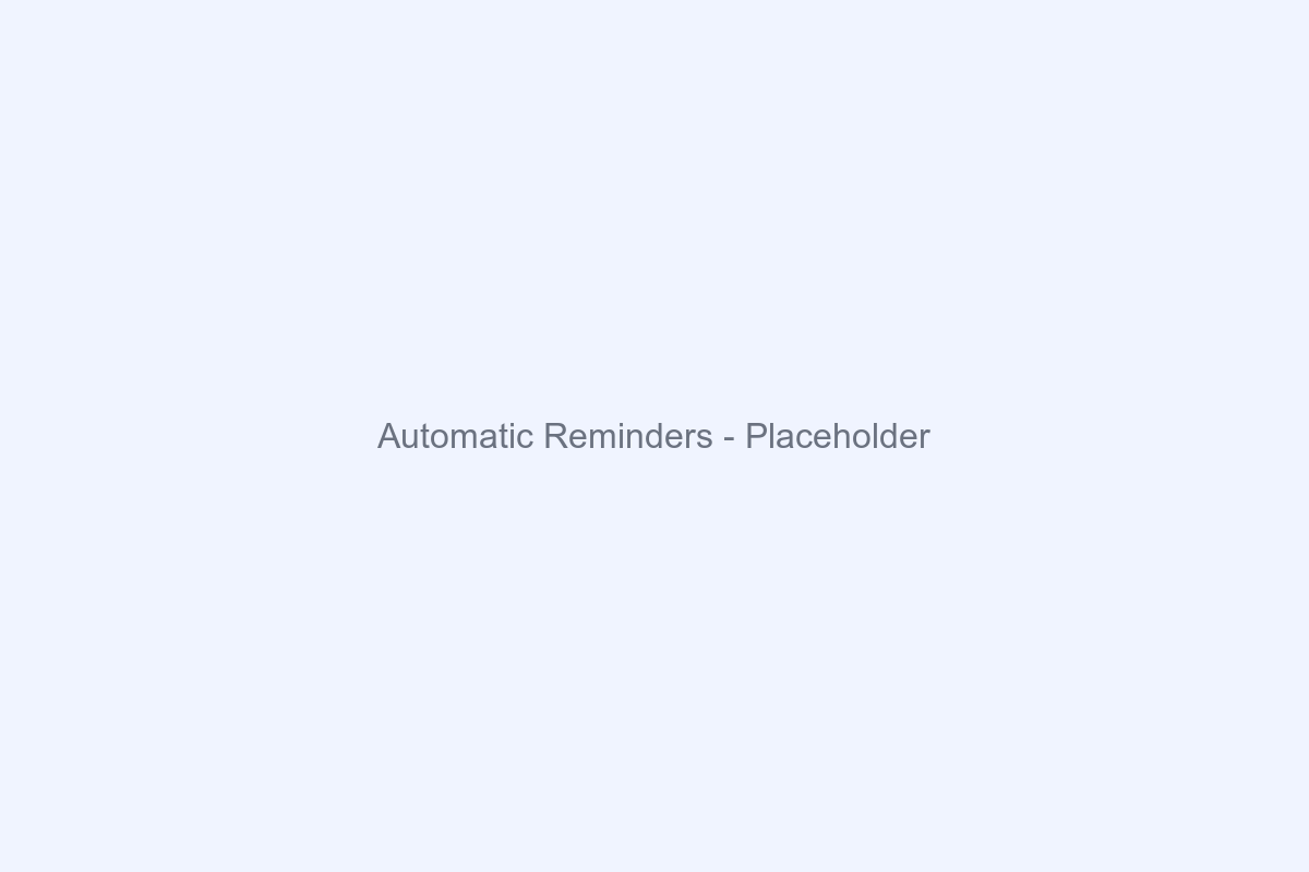 Automatic reminders screenshot
