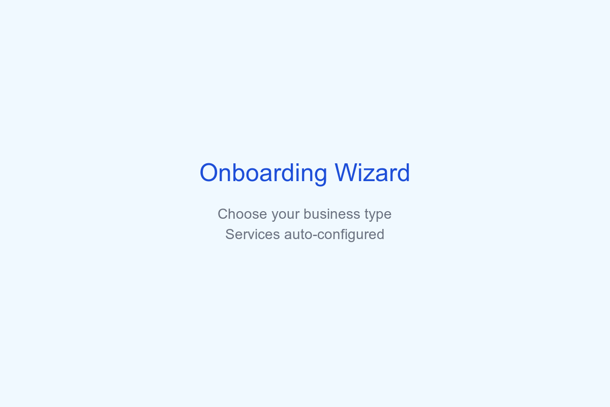 Onboarding wizard screenshot
